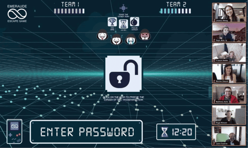 A screenshot of a digital escape game from Emeraude Escape.